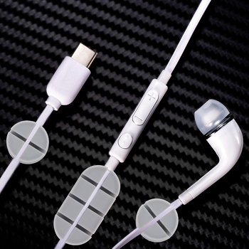 0528-01 Επιτραπέζιος οργανωτής καλωδίων από σιλικόνη, αυτοκόλλητος, για καλώδια δεδομένων, φόρτισης και ακουστικά