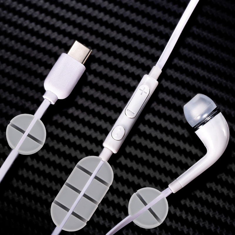 0528-01 Силиконов десктоп органайзер за кабели, самозалепващ, за кабели за данни, зареждане и слушалки