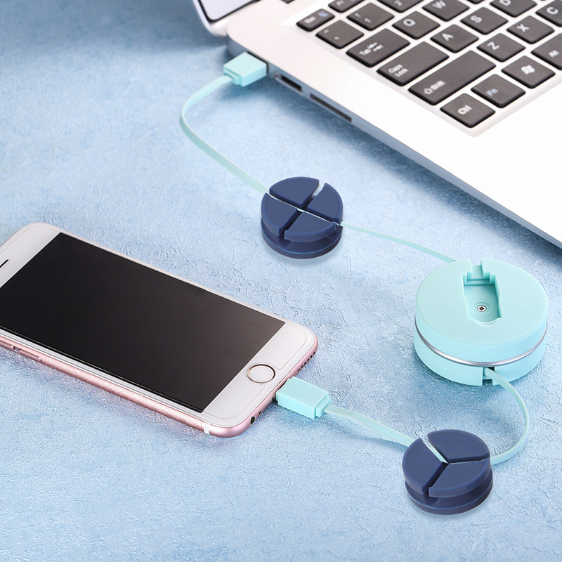 0528-01 Силиконов десктоп органайзер за кабели, самозалепващ, за кабели за данни, зареждане и слушалки