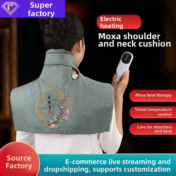 Електрически нагряващ моксотерапевтичен елек за рамене и шия, имитационен лен, редовен модел, Renren ai