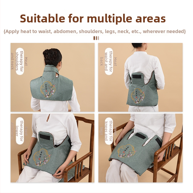 Elektrická vyhrievaná moxa vesta na rameno a krk, imitácia ľanu, bežný model, Renren ai