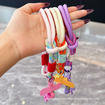 Ланярд за мобилен телефон, унисекс, полиестерно плетено въже, антикрадба, метална катарама, висулка в форма Т