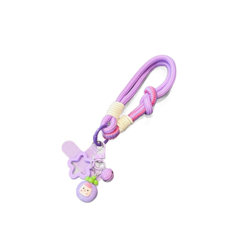 Ланярд за мобилен телефон, унисекс, полиестерно плетено въже, антикрадба, метална катарама, висулка в форма Т