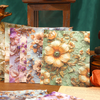 Žurnāls, Ancient Forest Cocoa Style sērija, Retro Rococo, balts kraftpapīrs, Drukāts