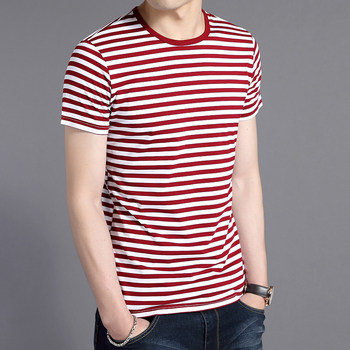 Μπλουζάκι ριγέ, στενή γραμμή, στρογγυλή λαιμόκοψη, βαμβάκι, Sea Soul εκτύπωση (Ριγέ; Στενή γραμμή; Στρογγυλός λαιμός; Βαμβάκι; Sea Soul εκτύπωση)