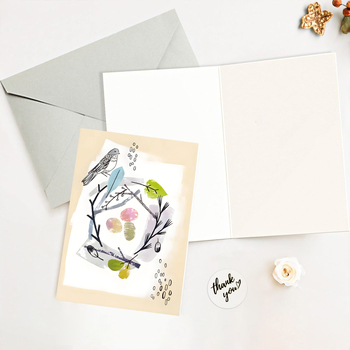 Σετ διπλής κάρτας από χαρτί ευχών με αυτοκόλλητα φακέλων – Μικρές φρέσκες κενές ευχετήριες κάρτες για χειρόγραφο μήνυμα, για γάμους, γενέθλια, Ημέρα του Αγίου Βαλεντίνου και επετείους