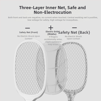 Elektrinis uodų plaktukas su LED apšvietimu, aliumininė tinklelis, įmontuota baterija iki 500 mAh, aprėptis iki 10 m², daugiapakopis reguliavimas