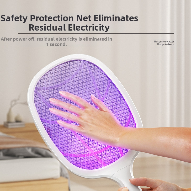 Електрическа мухоловка за комари с LED светлина, алуминиева мрежа, вградена батерия ≤500 mAh, покритие до 10㎡, многостъпково регулиране