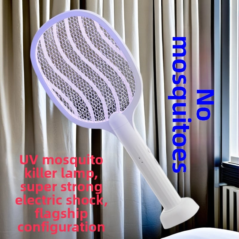 Elektrinis uodų plaktukas su LED apšvietimu, aliumininė tinklelis, įmontuota baterija iki 500 mAh, aprėptis iki 10 m², daugiapakopis reguliavimas