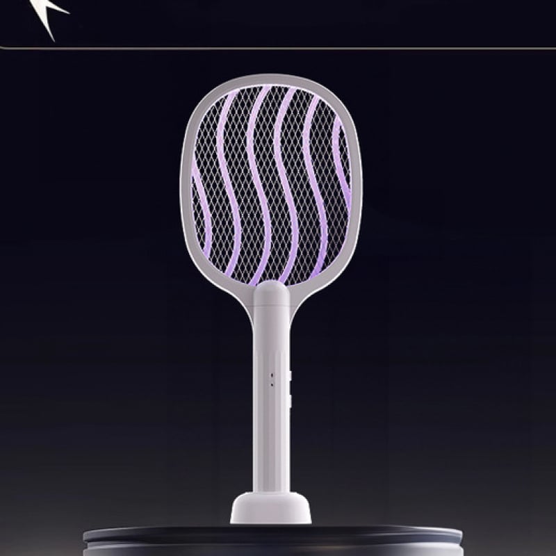 Elektrinis uodų plaktukas su LED apšvietimu, aliumininė tinklelis, įmontuota baterija iki 500 mAh, aprėptis iki 10 m², daugiapakopis reguliavimas