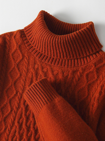 Vyrinis megztinis su aukštu kaklu, 100% vilnos, storas, korėjietiško stiliaus