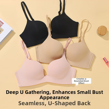 Moteriška belaidė liemenėlė, 3/4 puodeliai, plonas formuotas nailonas su poliesterio įdėklu, užpakalinė dviguba užsegimo kilpa