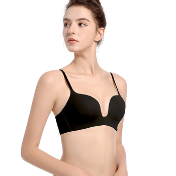 Moteriška belaidė liemenėlė, 3/4 puodeliai, plonas formuotas nailonas su poliesterio įdėklu, užpakalinė dviguba užsegimo kilpa