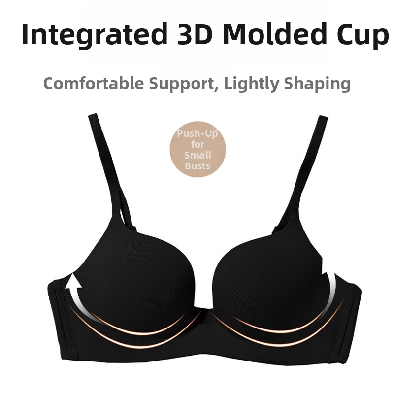 Дамски безжичен дишащ дишащ бюстгальтер, 3/4 чашка, нейлон с подплата от полиестер, задно закопчаване с двойна редица куки, фиксирани презрамки
