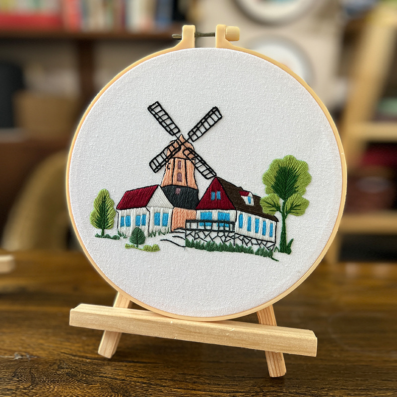 Siuvimo rinkinys – Tridimensinis peizažo sienos paveikslas, kryžminis siuvinėjimas, audinių siuvinėjimas, Naujasis Kinų stilius, svetainei, studijai ar komercinėms patalpoms