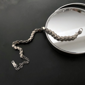 Κολιέ από τιτάνιο ατσάλι, επίστρωση ηλεκτροπλατίωσης, κανονική αλυσίδα, γεωμετρικό στυλ