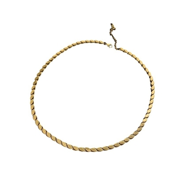 Κολιέ από τιτάνιο ατσάλι, επίστρωση ηλεκτροπλατίωσης, κανονική αλυσίδα, γεωμετρικό στυλ