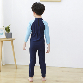 Ολόσωμο μαγιό για παιδιά, unisex, με μακριά μανίκια, καρτούν εκτύπωση και υψηλή ελαστικότητα, πολυεστέρας