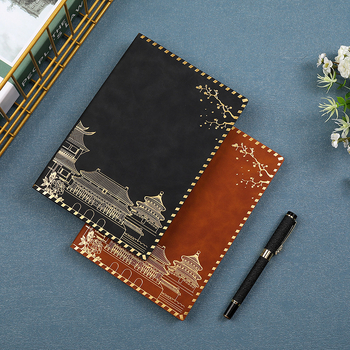 Užrašų knygelė su imitacinės odos viršeliu, klijuotas įrišimas, Dowling popierius, 100 puslapių