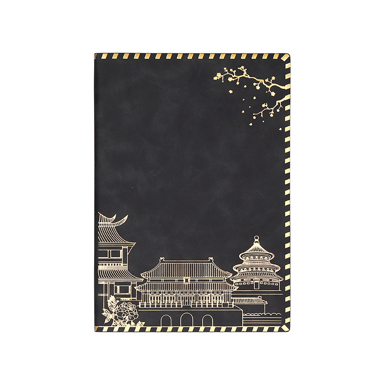 Užrašų knygelė su imitacinės odos viršeliu, klijuotas įrišimas, Dowling popierius, 100 puslapių