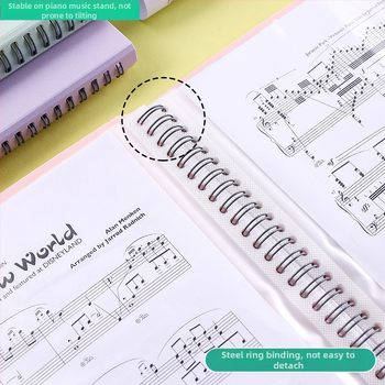 Πλαστικός φάκελος παρτιτούρων πιάνου με πολλαπλές σελίδες, πάχος πλάκας 85C, δυνατότητα εκτύπωσης λογότυπου