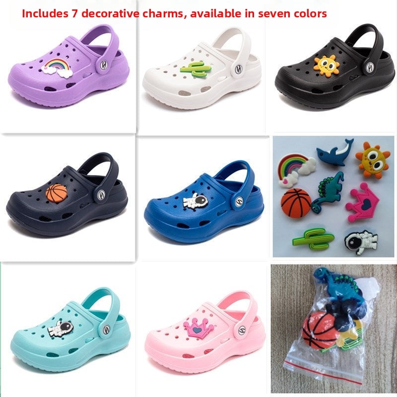 Bērnu EVA platformas sandales ar aizvērto pirkstu un ventilācijas atverēm, universālas, vecums 2–9 gadi, Hobby Bear