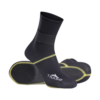 Sbart suaugusiųjų nardymo kojinės iš nailono, anti-slip padas, Velcro užsegimas, 3 mm storis