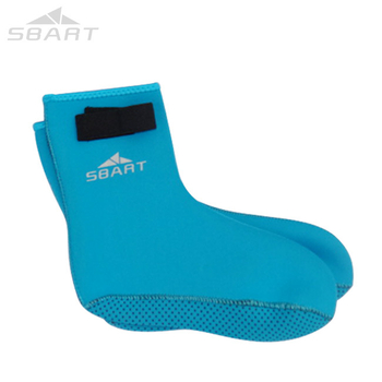 Sbart suaugusiųjų nardymo kojinės iš nailono, anti-slip padas, Velcro užsegimas, 3 mm storis