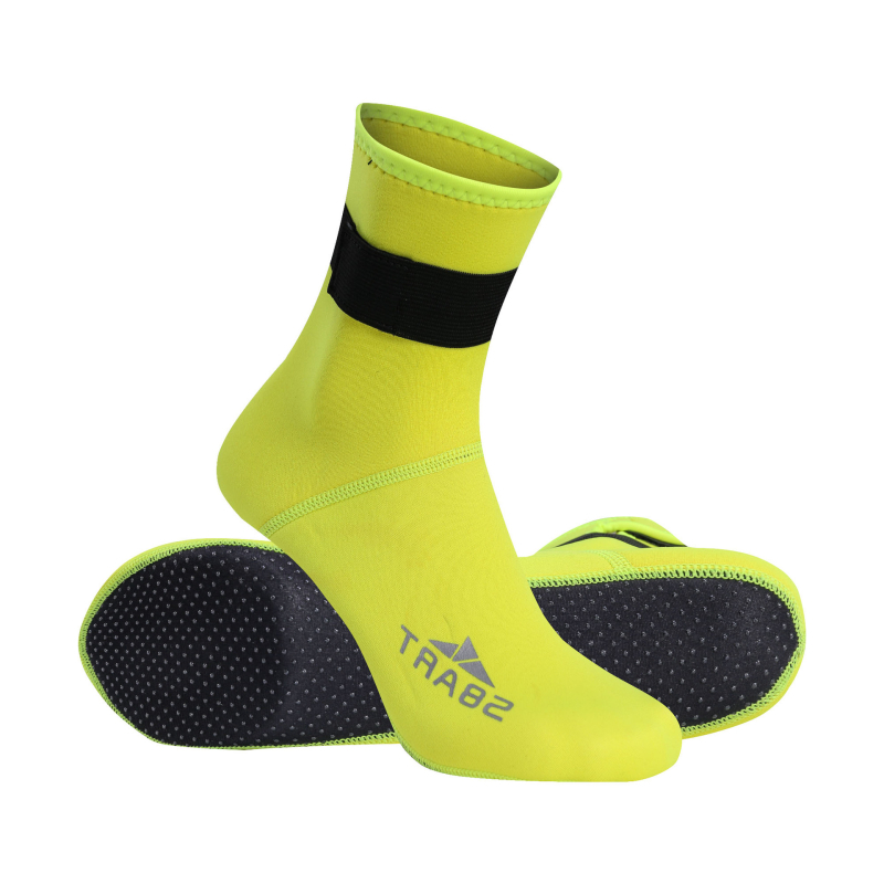 Sbart suaugusiųjų nardymo kojinės iš nailono, anti-slip padas, Velcro užsegimas, 3 mm storis