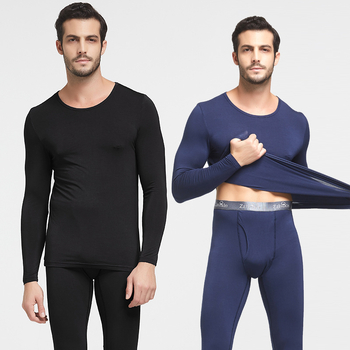 Modalā kokvilnas vīriešu termo komplekts, šaurs piegriezums, puloveris ar apaļu kakla līniju + vienkrāsainas bikses, 90–95% modal, 161–180 g/m2