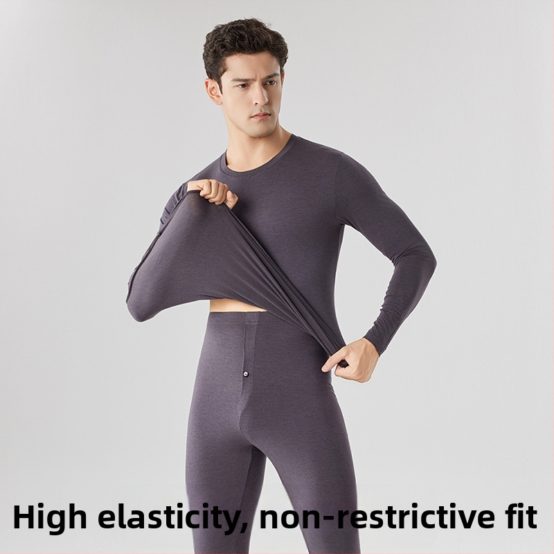 Мъжки термо комплект от модал — тънък стил, 160 г/м², умерена топлина, дишащ