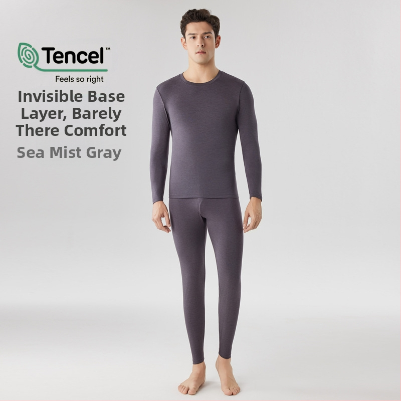 Vyrų Modalinis šiluminis apatinių komplektas — plonas audinys, 160 g/m², vidutinė šiluma, kvėpuojantis