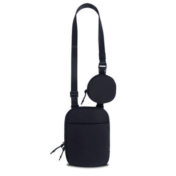 Τσάντα για υπαίθριους αθλητισμούς και γιόγκα με αποσπώμενα μεγάλα και μικρά διαμερίσματα, μονό ιμάντα ώμου, από νάιλον, με φερμουάρ για το άνοιγμα, εσωτερικές θήκες: θήκη με φερμουάρ, θήκη για τηλέφωνο, θήκη για ταυτότητα