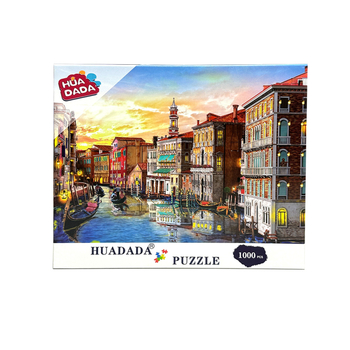 Plokščias dėlionė su peizažu - popierius, pritaikyti vaizdai, 24 vnt dėžėje