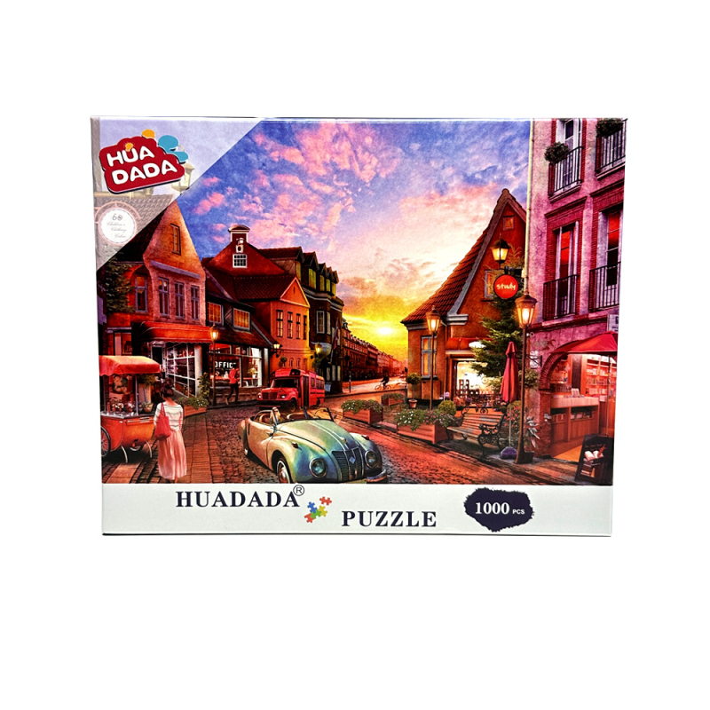 Plokščias dėlionė su peizažu - popierius, pritaikyti vaizdai, 24 vnt dėžėje