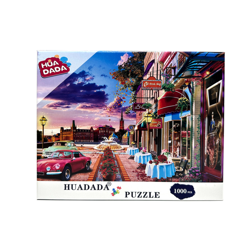 Plokščias dėlionė su peizažu - popierius, pritaikyti vaizdai, 24 vnt dėžėje