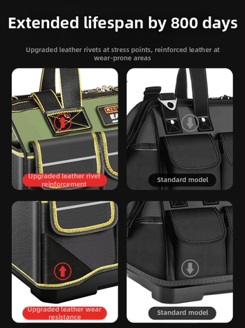 Τσάντα εργαλείων για ηλεκτρολόγους — ανθεκτική και πολυλειτουργική θήκη αποθήκευσης εργαλείων με εσωτερική επένδυση, Oxford ύφασμα