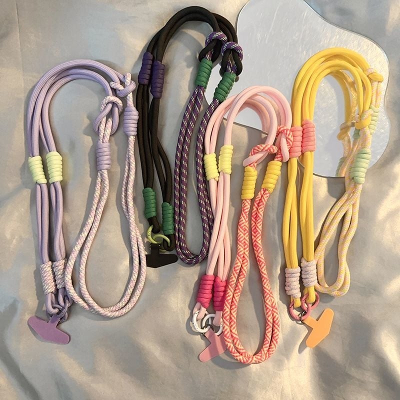 Șnur pentru telefon din poliester, cataramă metalică, unisex, model 2356