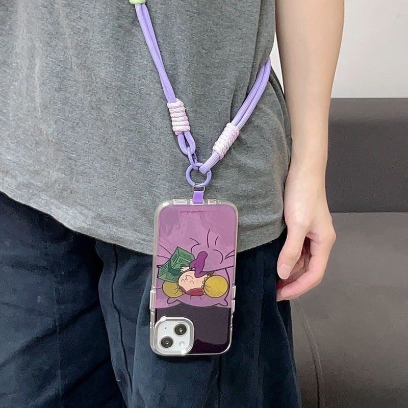 Șnur pentru telefon din poliester, cataramă metalică, unisex, model 2356