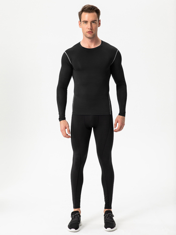 Ανδρικό μακρυμάνικο τοπ προπόνησης PRO - Πολυεστέρας-Σπαντεξ, 85% Πολυεστέρας, Επένδυση: Πολυεστέρας-Σπαντεξ, Για Τρέξιμο και Γυμναστήριο