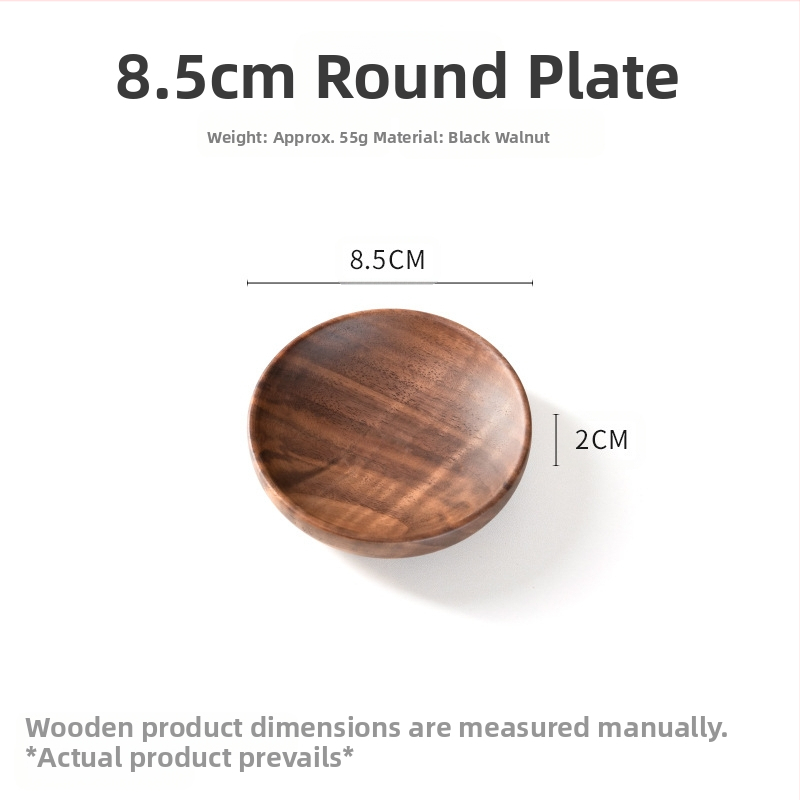 Apvalus medinis patiekalų padėklas sušiui ir vaisiams, japonų stiliaus, purškiamo paviršiaus apdaila, logotipas atspausdintas