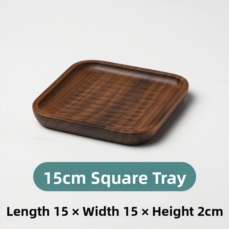 Apvalus medinis patiekalų padėklas sušiui ir vaisiams, japonų stiliaus, purškiamo paviršiaus apdaila, logotipas atspausdintas