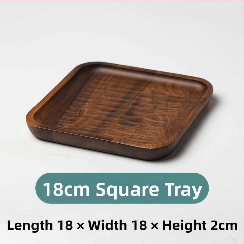 Apvalus medinis patiekalų padėklas sušiui ir vaisiams, japonų stiliaus, purškiamo paviršiaus apdaila, logotipas atspausdintas