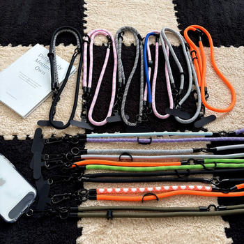 Feyueduo 3-в-1 телефонен шнур за китка, тъкана полиестерова лента с метална катарама, унисекс, печат на лого, модел 2356