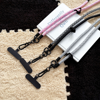 Feyueduo 3-в-1 телефонен шнур за китка, тъкана полиестерова лента с метална катарама, унисекс, печат на лого, модел 2356