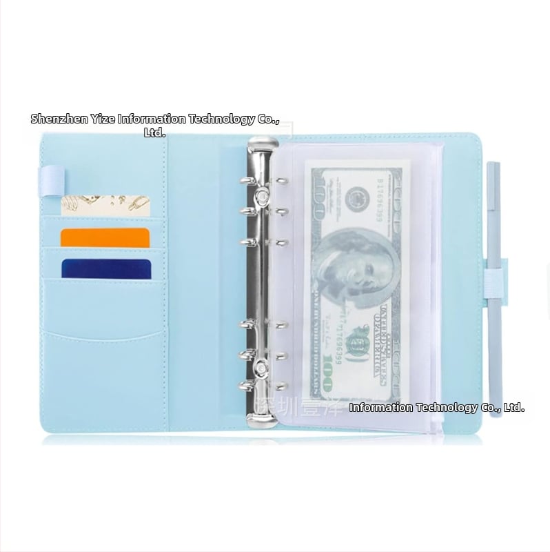 100 vokų iššūkio aplankas, dirbtinės odos viršelis, laisvas įrišimas, 25 lapai popieriaus iš medienos masės