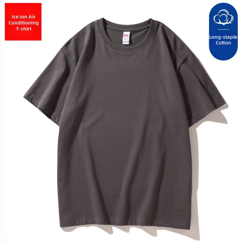 Medvilniniai marškinėliai su trumpomis rankovėmis, vienos spalvos, švelnus stilius, plonas audinys