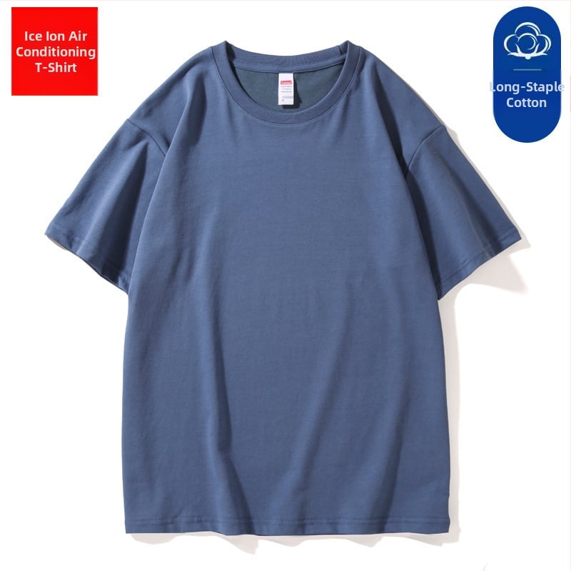 Medvilniniai marškinėliai su trumpomis rankovėmis, vienos spalvos, švelnus stilius, plonas audinys