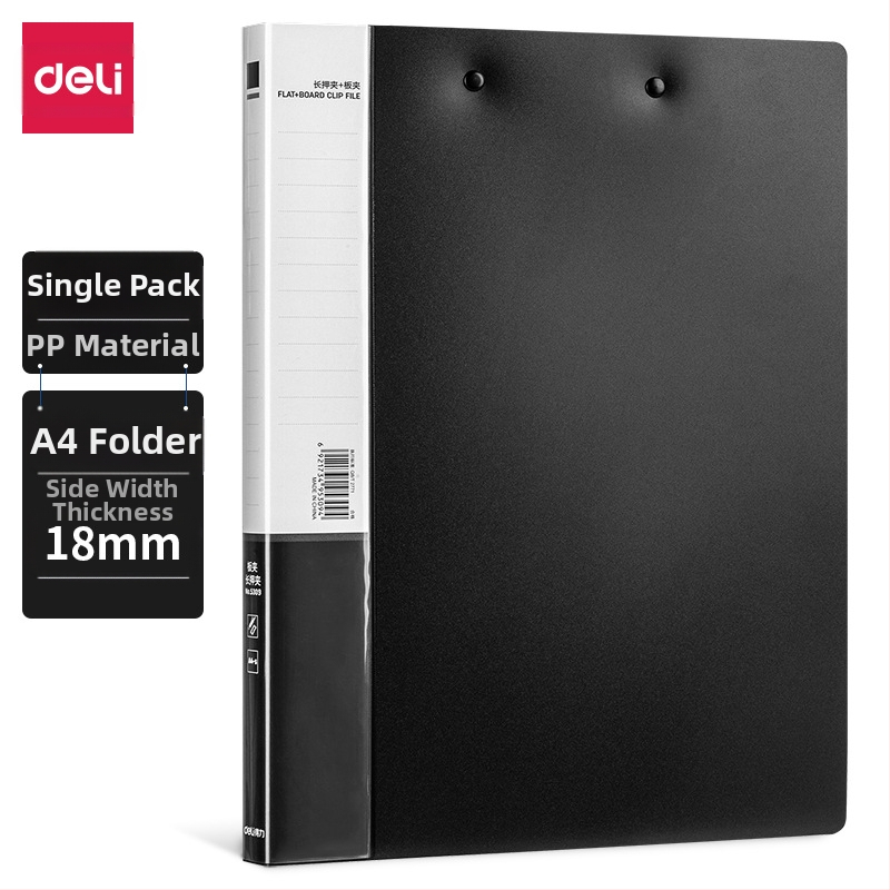 Deli 5301 Πλαστικός Κλιπ με Ισχυρό Κράτημα, Πάχος Πλάκας 0.7 mm, Πλάτος Πίσω 18 mm