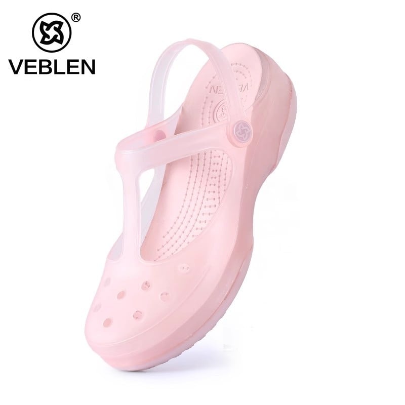 Moterų Crocs stiliaus sandalai, EVA padas, PVC viršus, neslidūs, kvėpuojantys, pado storis 3-5 cm